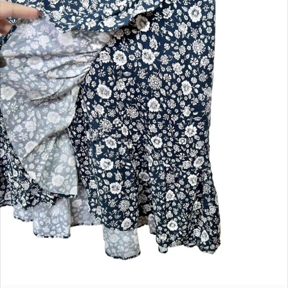 J.Crew Mercantile Floral Faux Wrap Mini Dress Size 0 - Picture 7 of 8